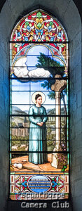 Memorial window to a beloved niece, Monsoreau